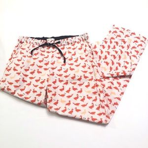 Anthropologie Porridge duck print pajama pants